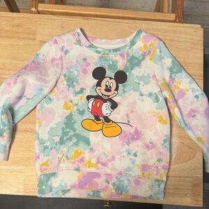 Disney Mickey Mouse Pastel Tie-Dye Kids Sweatshirt